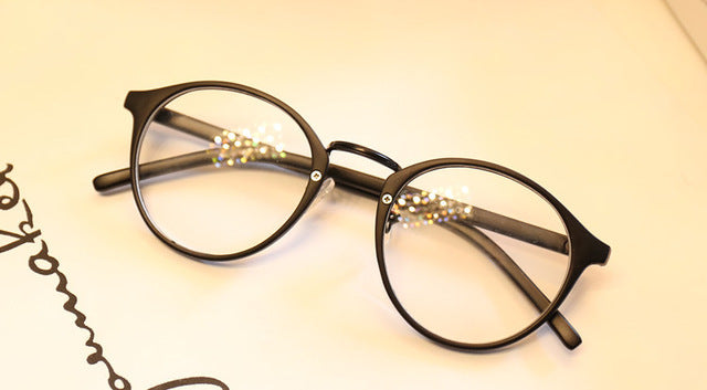 Cute Style Vintage Glasses Frame Round