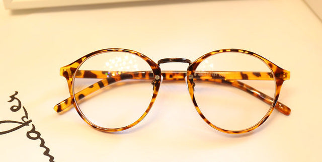 Cute Style Vintage Glasses Frame Round