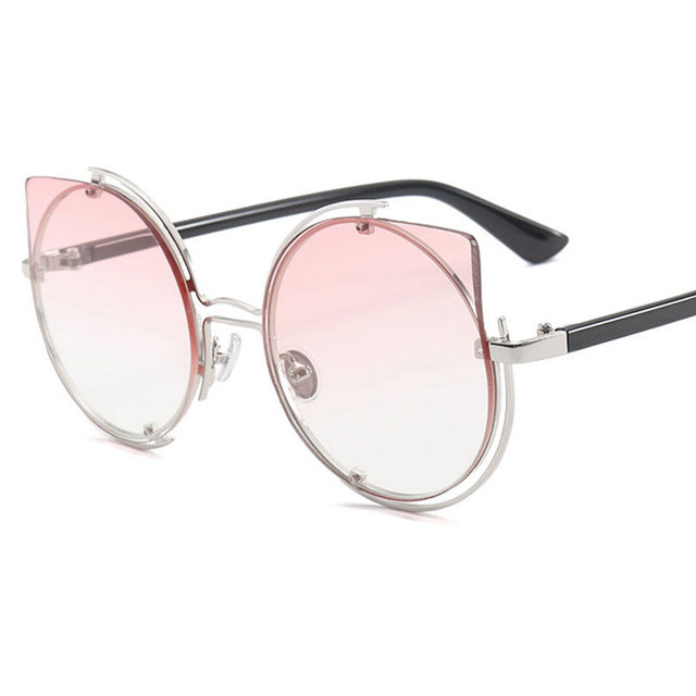 Gradient Color CatEye Frame Mirror