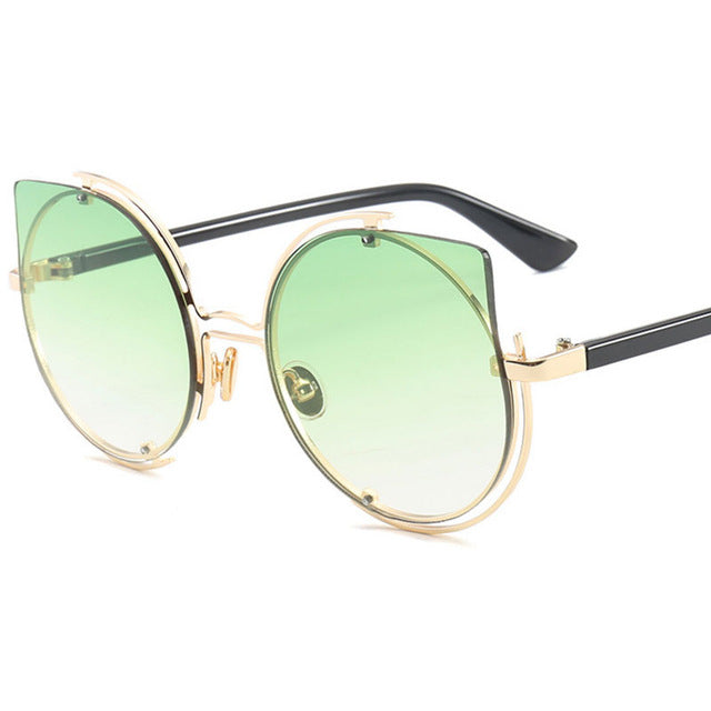 Gradient Color CatEye Frame Mirror