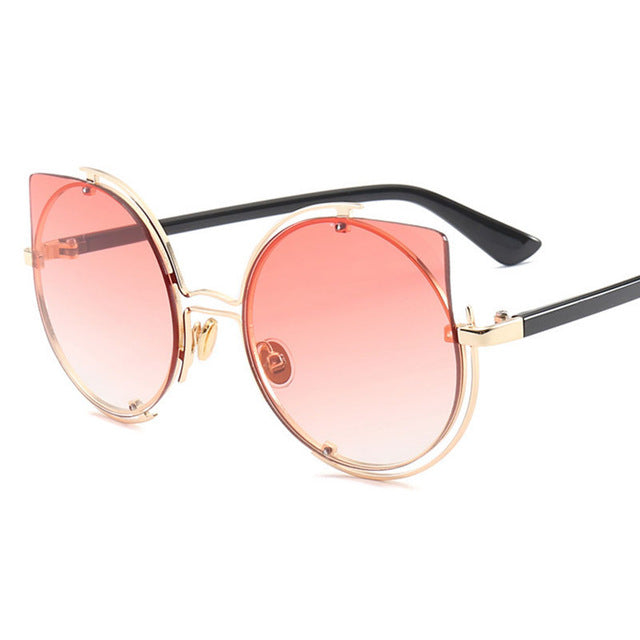 Gradient Color CatEye Frame Mirror