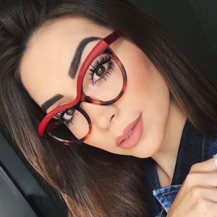 Cat Eye Leopard Glasses Frame