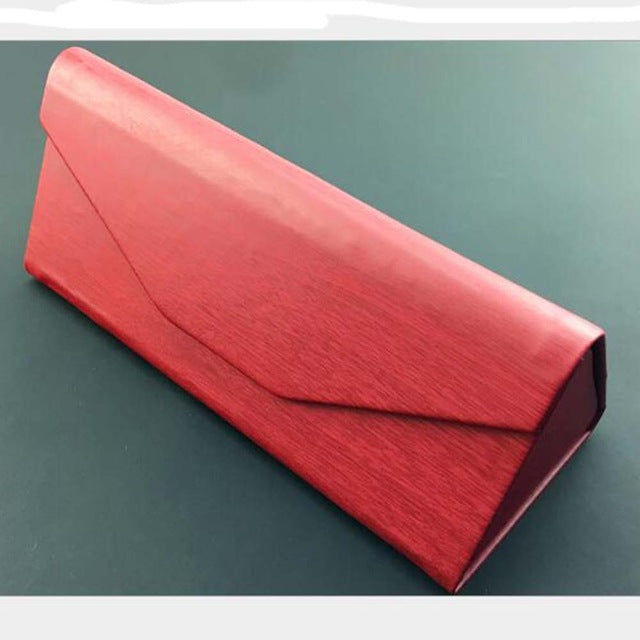 Portable Light Triangular Fold Glasses Case