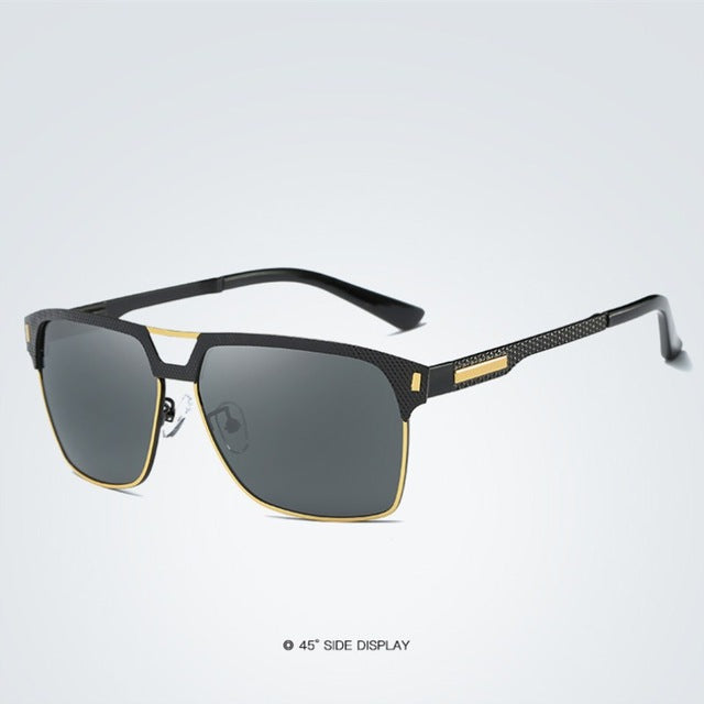 Classic Square Metal Polarized Sunglasses