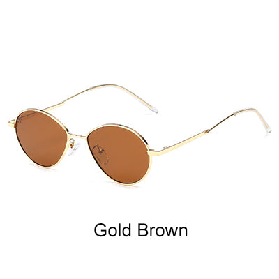 Oval Gothic Sunglasses Vintage Red