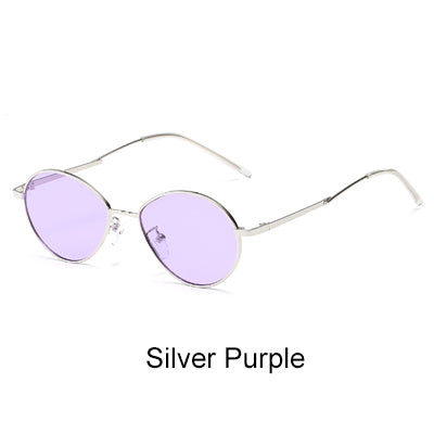 Oval Gothic Sunglasses Vintage Red